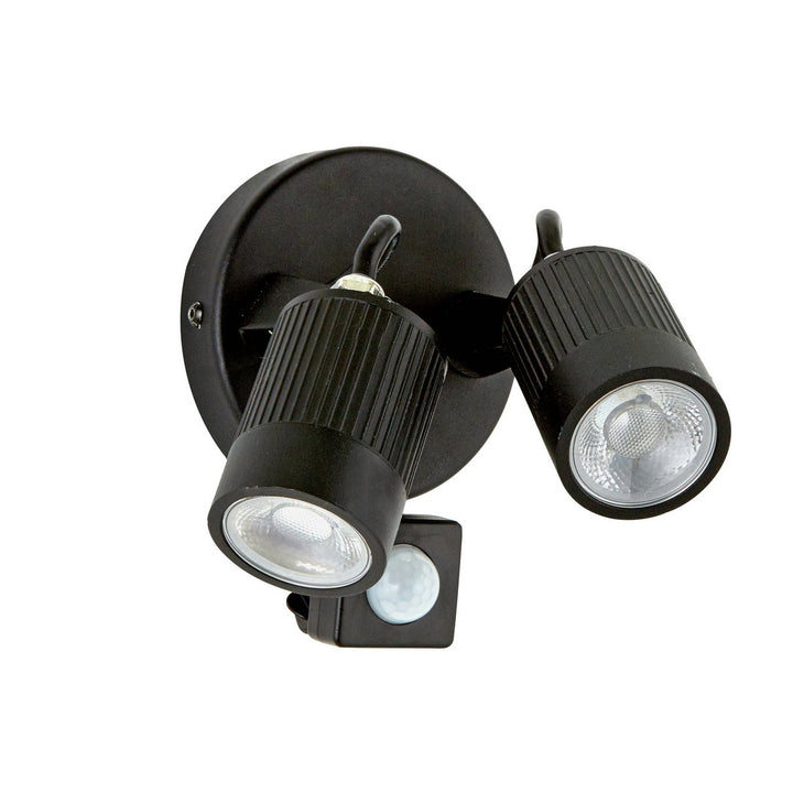 Luceco Twin Black PIR Spotlights