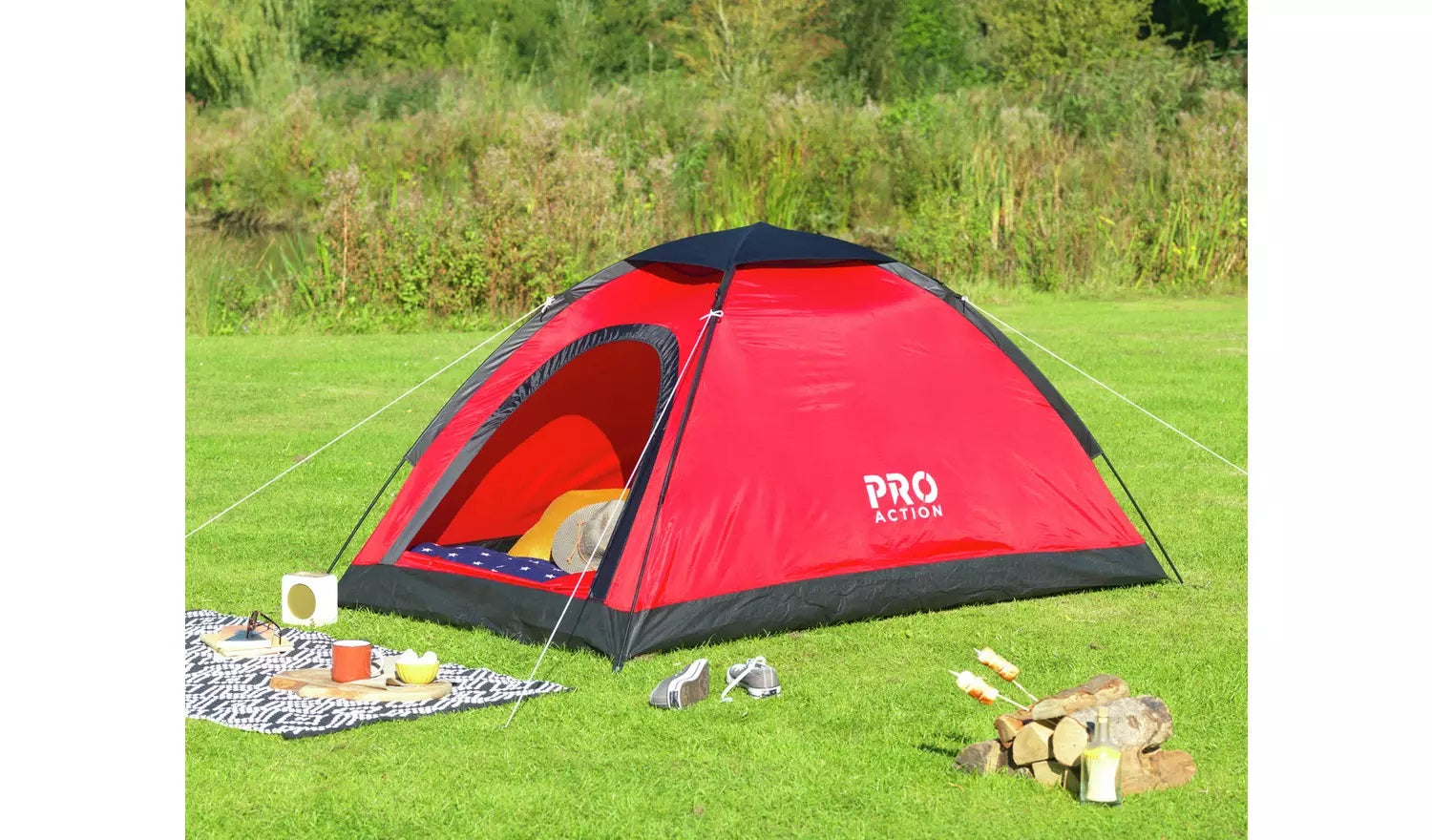 Pro Action 2 Person 1 Room Dome Tent