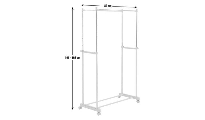 Home Double Clothes Rail - Grey