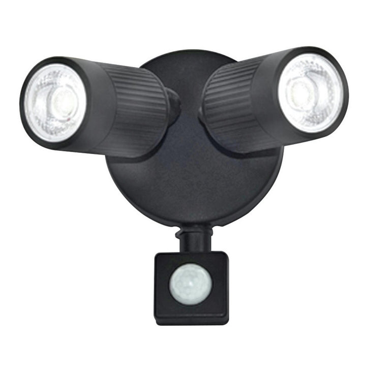 Luceco Twin Black PIR Spotlights