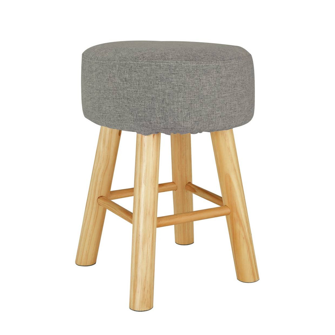 Habitat Sophie Small Fabric Stool - Light Grey