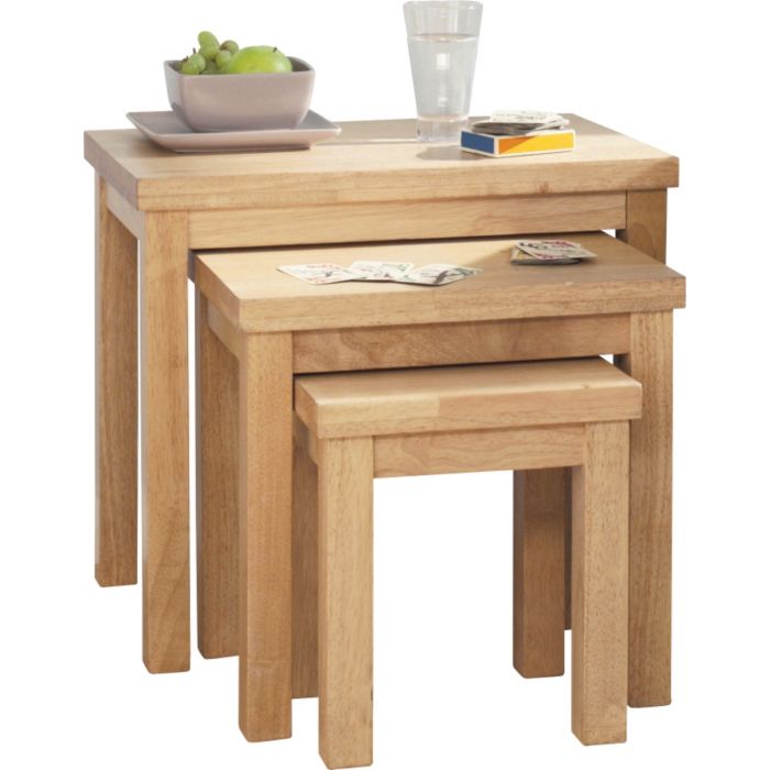 Gloucester Solid Wood Nest of Tables - Natural