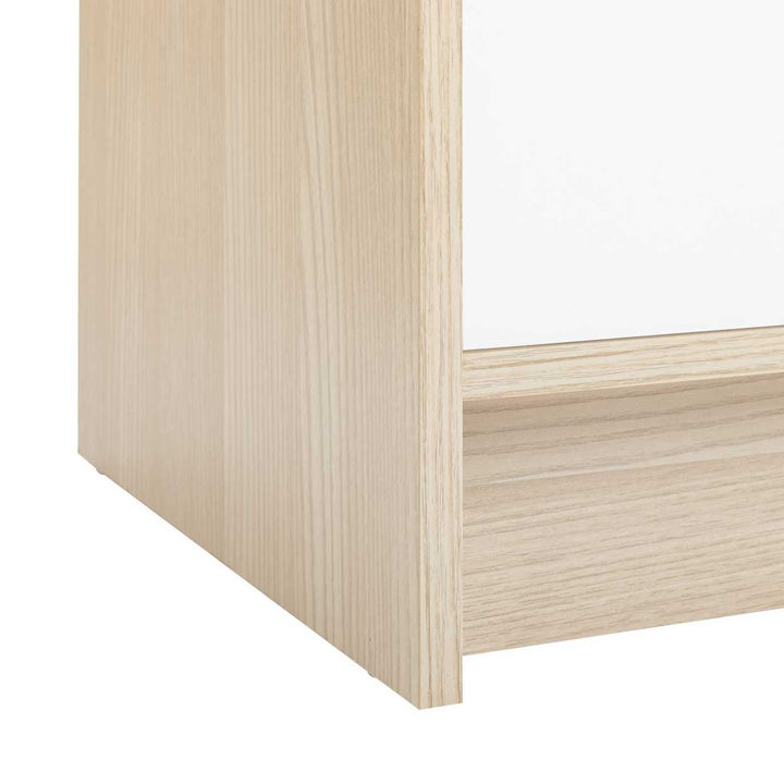 Home Kids Malibu 1 Door Bedside Table - White & Acacia