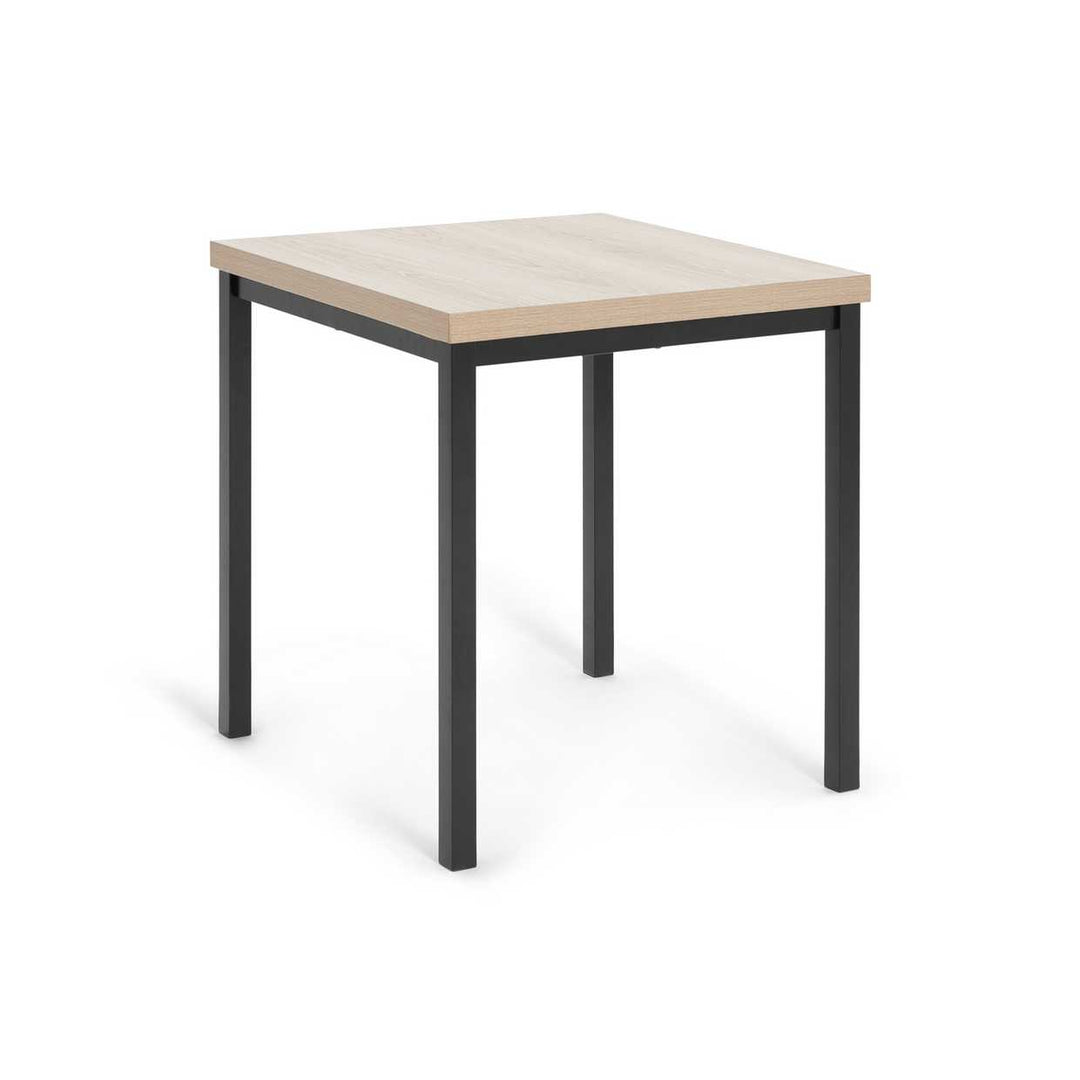 Habitat Zayn Wood Effect Dining Table & 2 Black Chairs