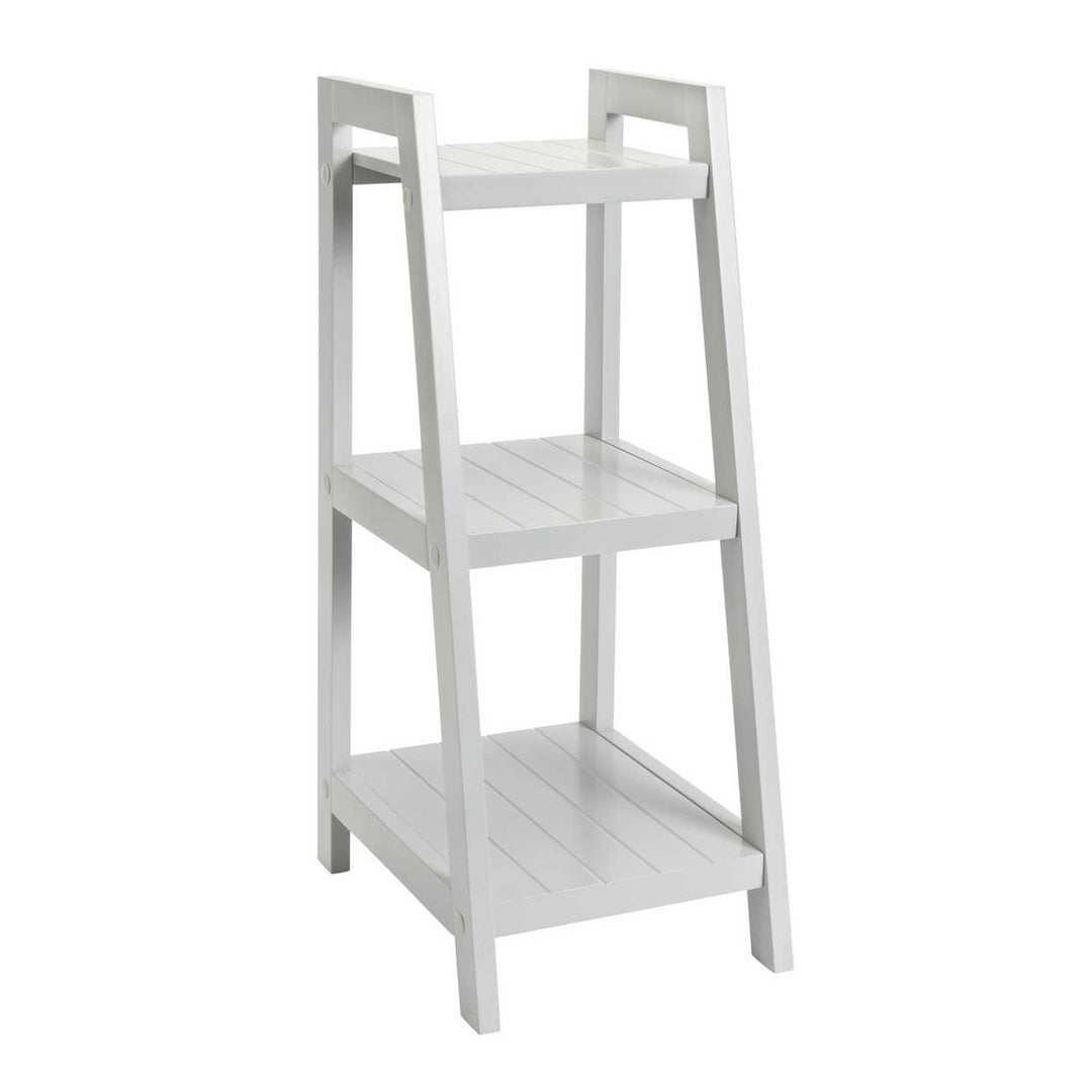 Home 3 Tier Tongue & Groove Bathroom Shelves - Grey