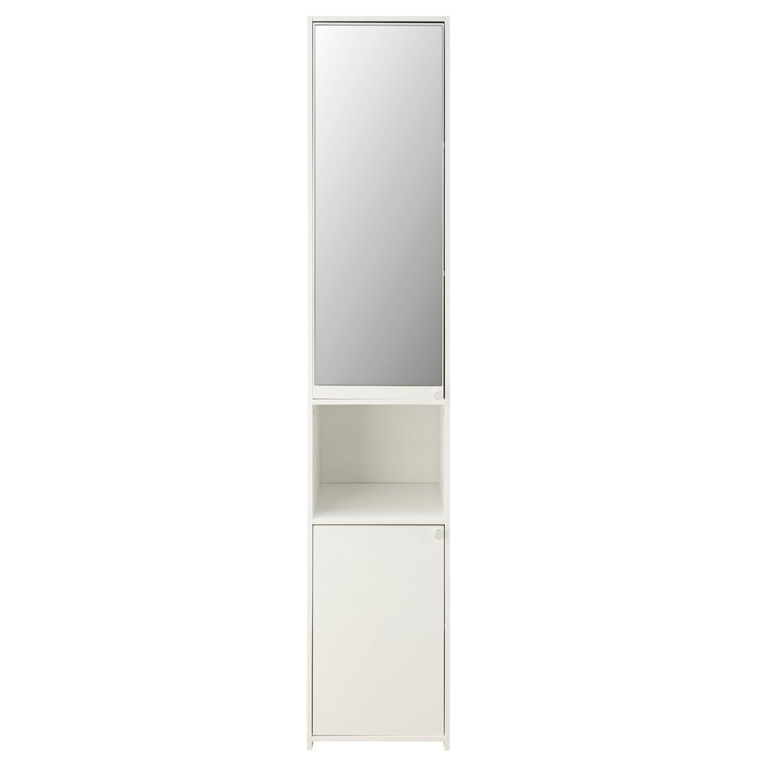 Home Prime Mirrored Tallboy - White