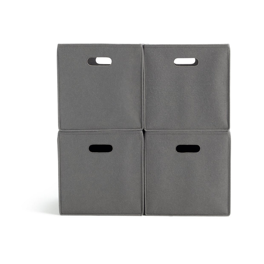 Habitat Set of 4 Felt Squares Plus Boxes - Grey