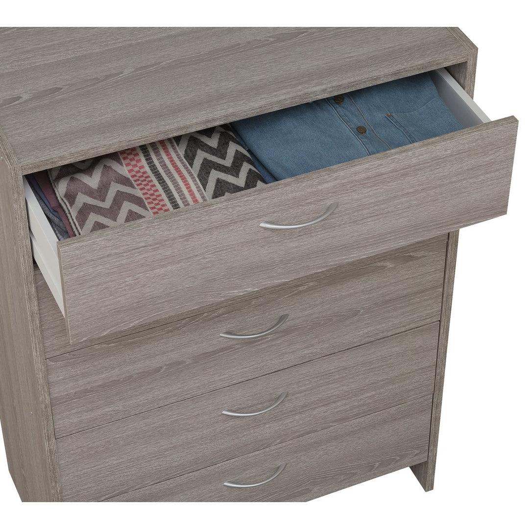 Home Seville 5 Drawer Chest - Grey Oak Effect