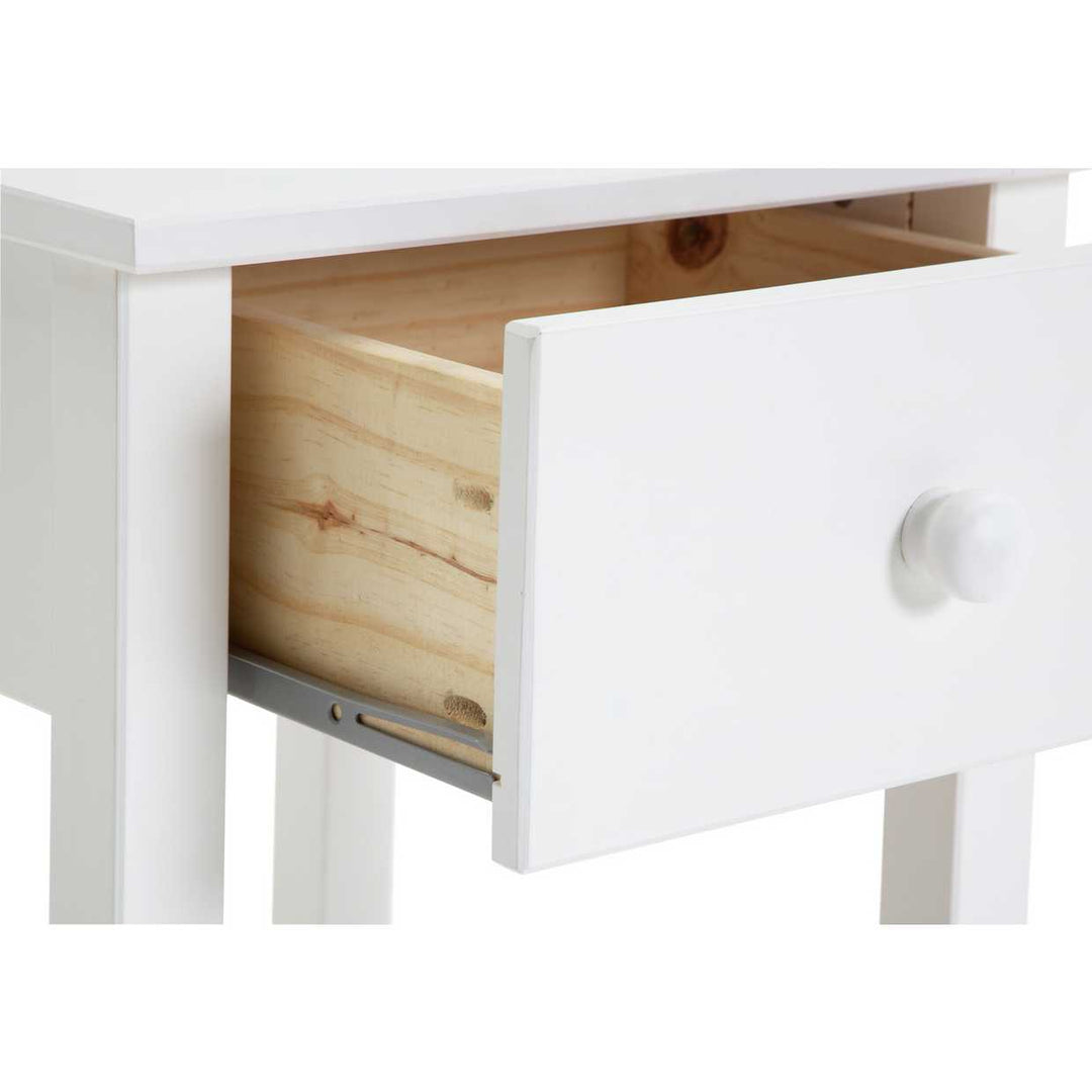 Home Scandinavia 1 Drawer Bedside Table - White