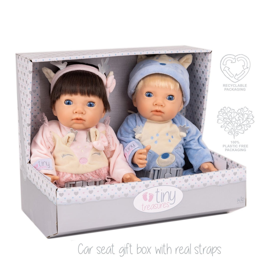 Tiny Treasures Winter Forest Twin Baby Dolls - 17inch/44cm