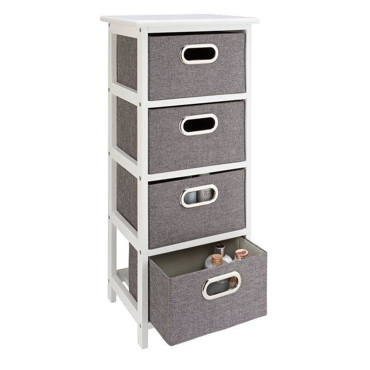 Home 4 Drawer Bathroom Storage Unit – Grey