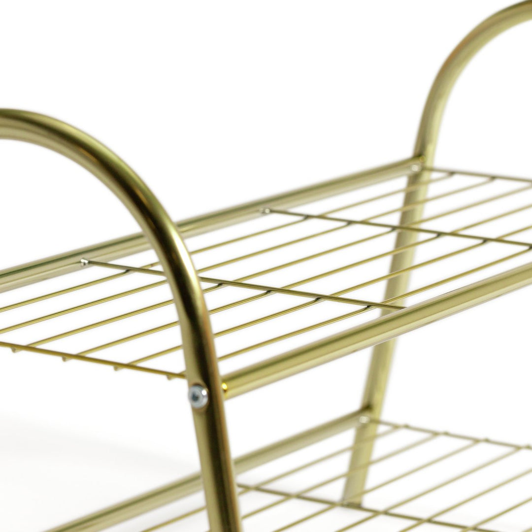 Habitat Boutique 2 Tire Shoe Rack - Gold