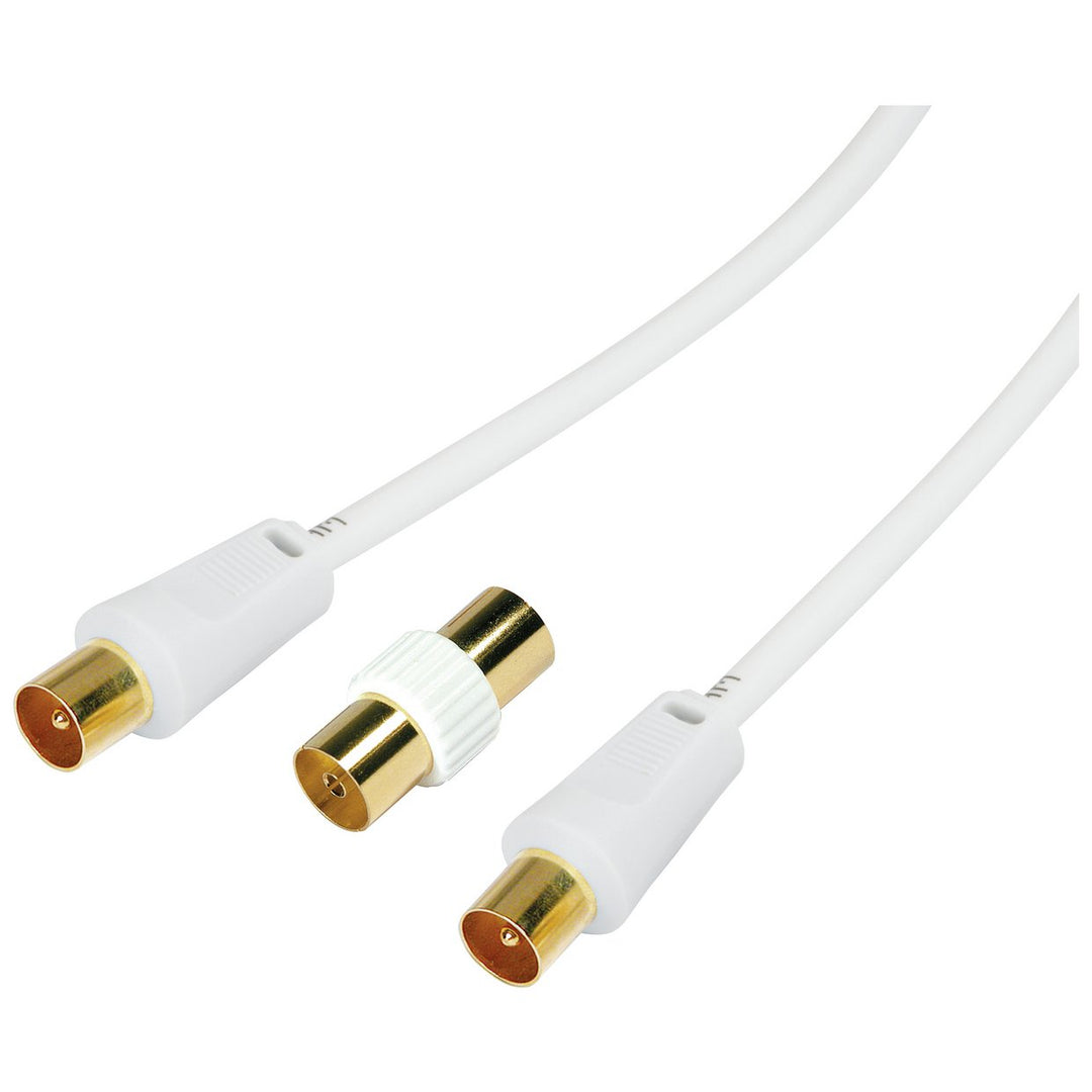 10m Aerial Extension Lead - White