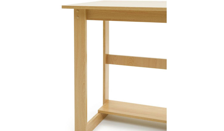 Home Office Desk - Beech Effect