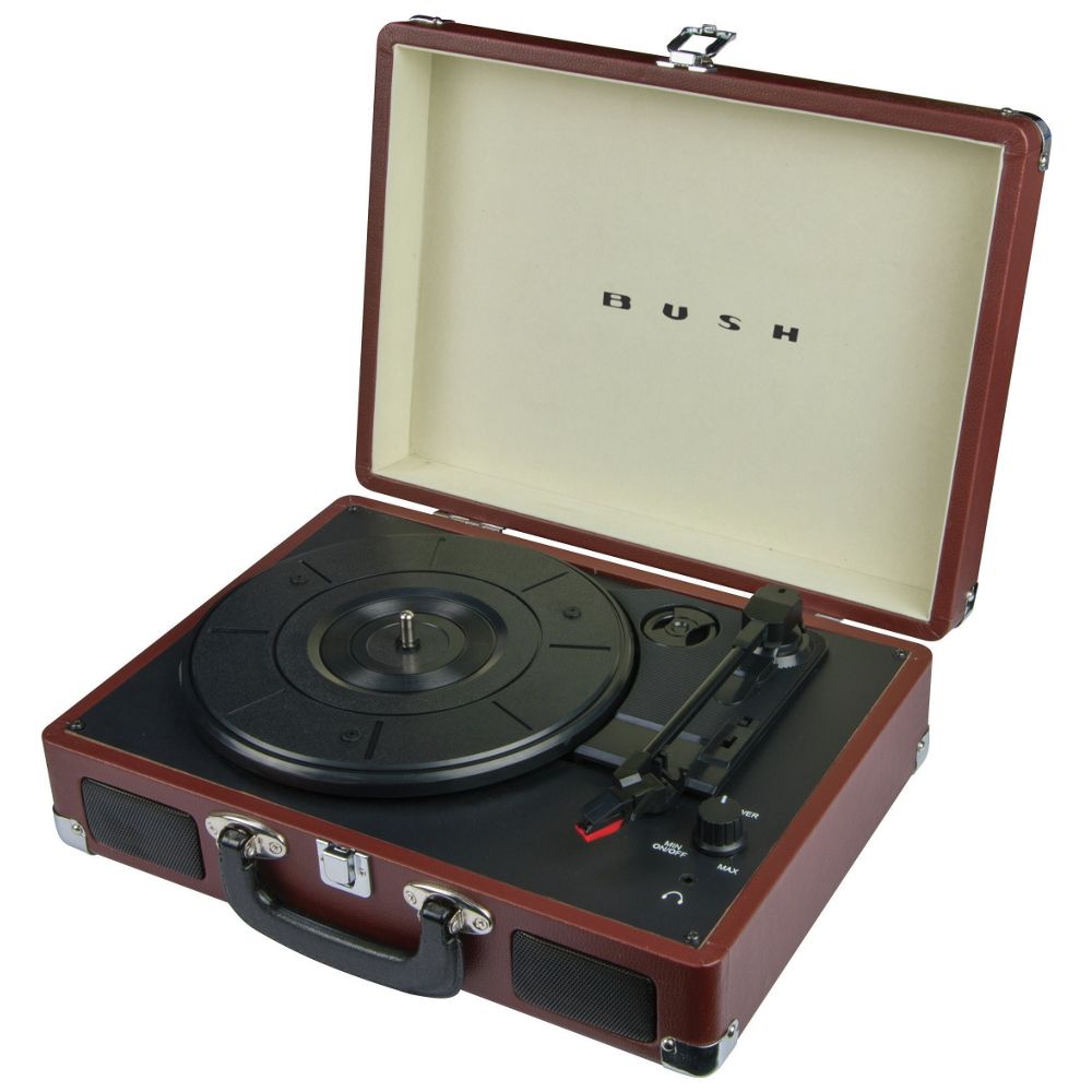 Bush Classic Portable Turntable - Brown