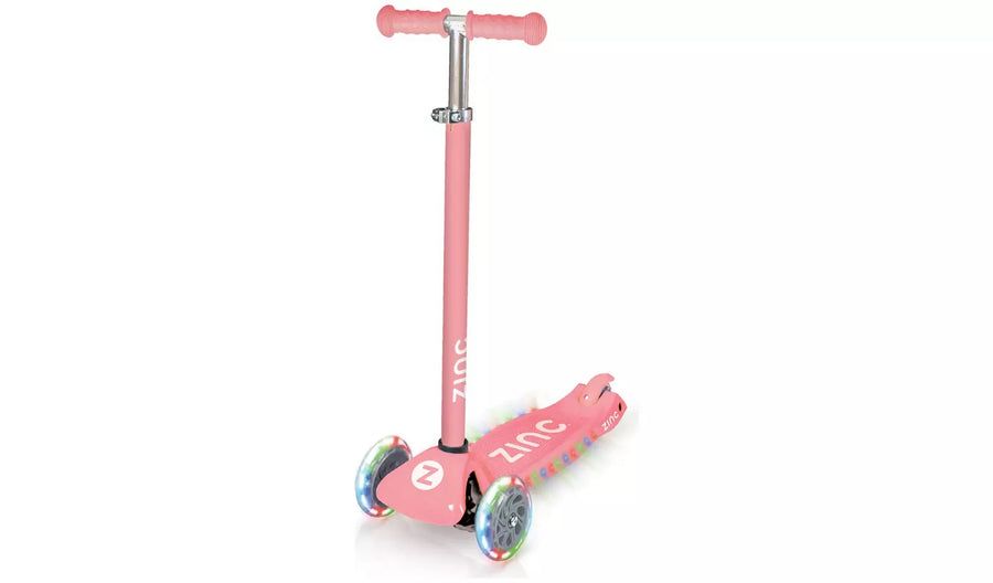 Zinc Light Up Strobe Scooter - Pink