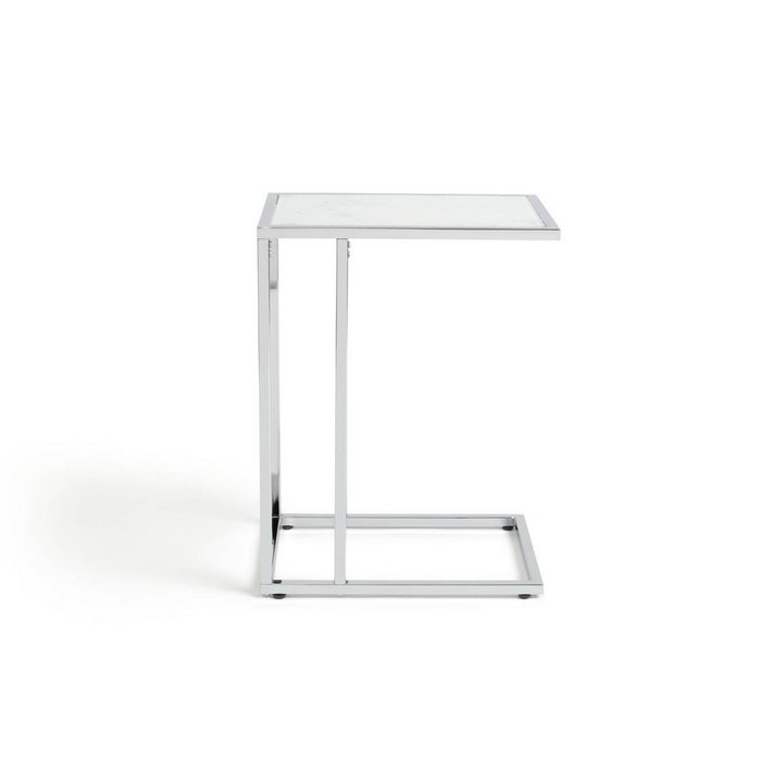 Home Boutique C Shaped Table - Marble Effect