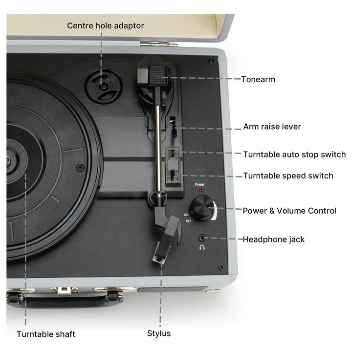 Bush Classic Turntable - Grey