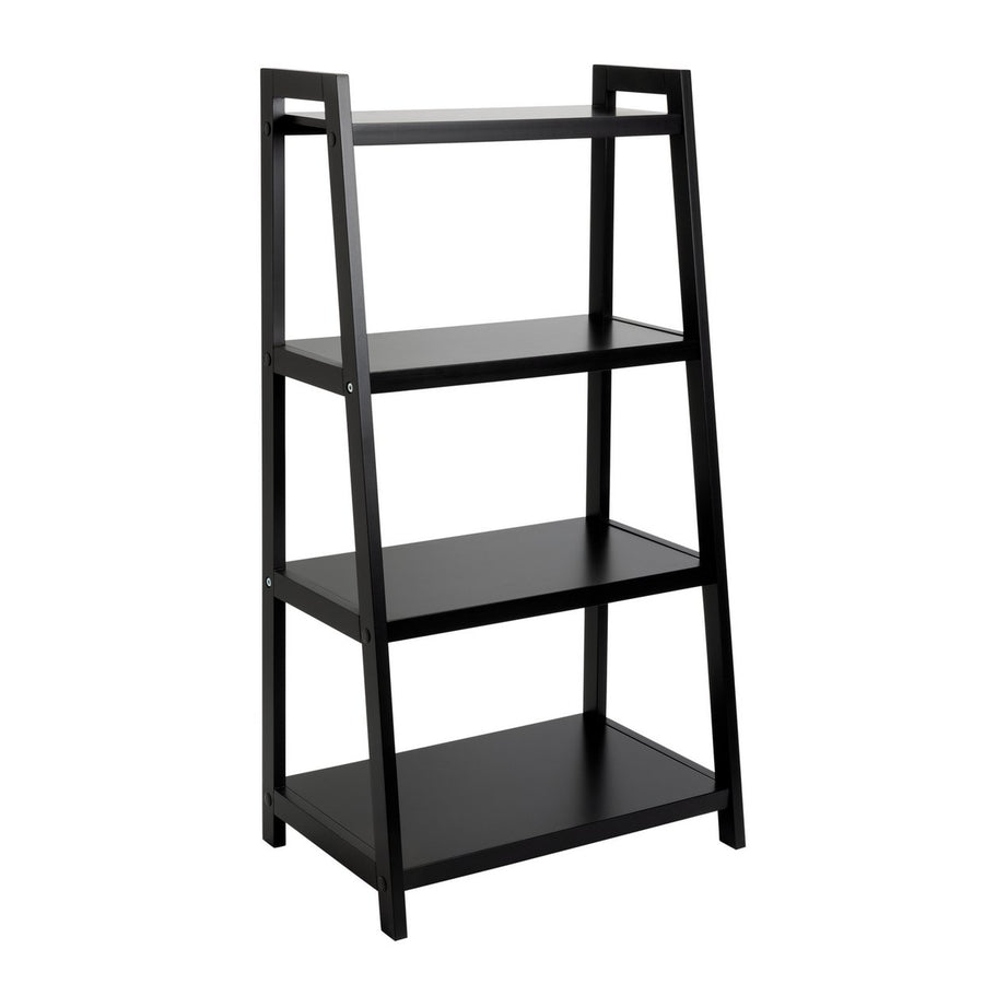 Home 4 Tier Bathroom Storage Shelf Unit - Black