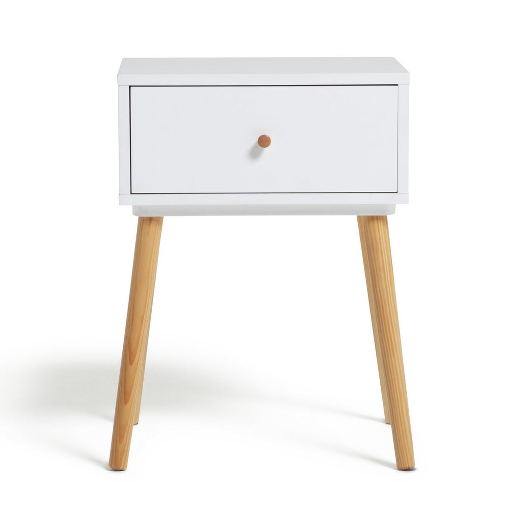 Habitat Otto 1 Drawer Bedside Table - White