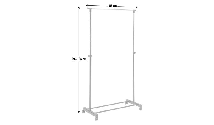 Home Single Clothes Rail - Grey And Chrome