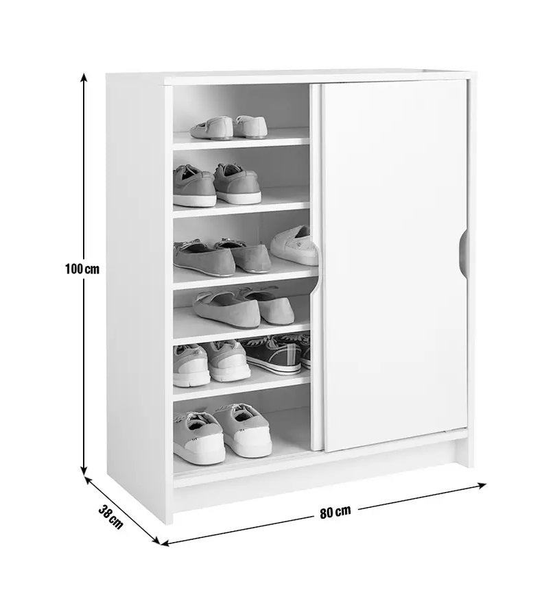 Home Chloe 2 Door Shoe Storage Cabinet - Grey