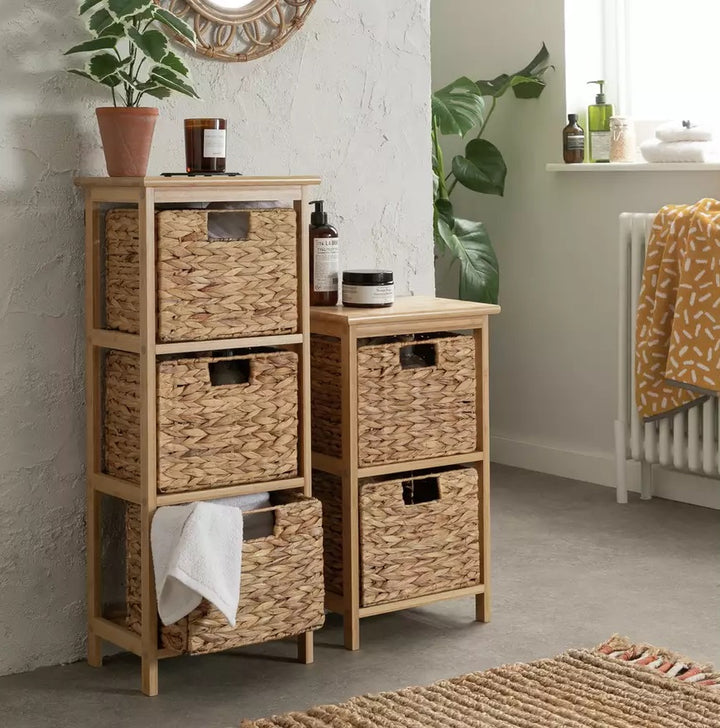 Habitat 2 & 3 Drawer Bathroom Storage Unit - Bamboo