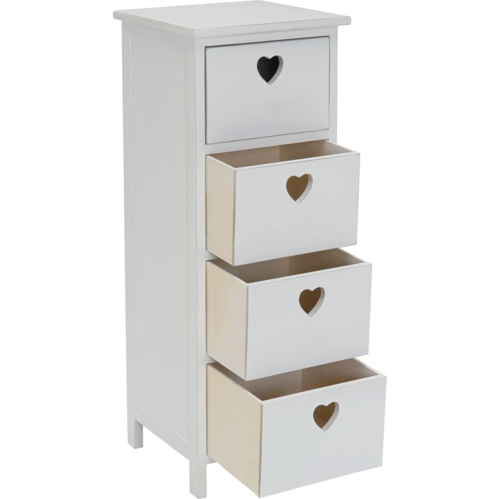 4 Drawer Storage Unit - White