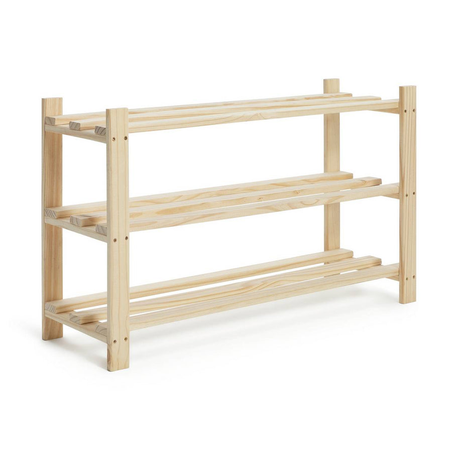 Home Karee 3 Shelf Shoe Storage Rack - Pine