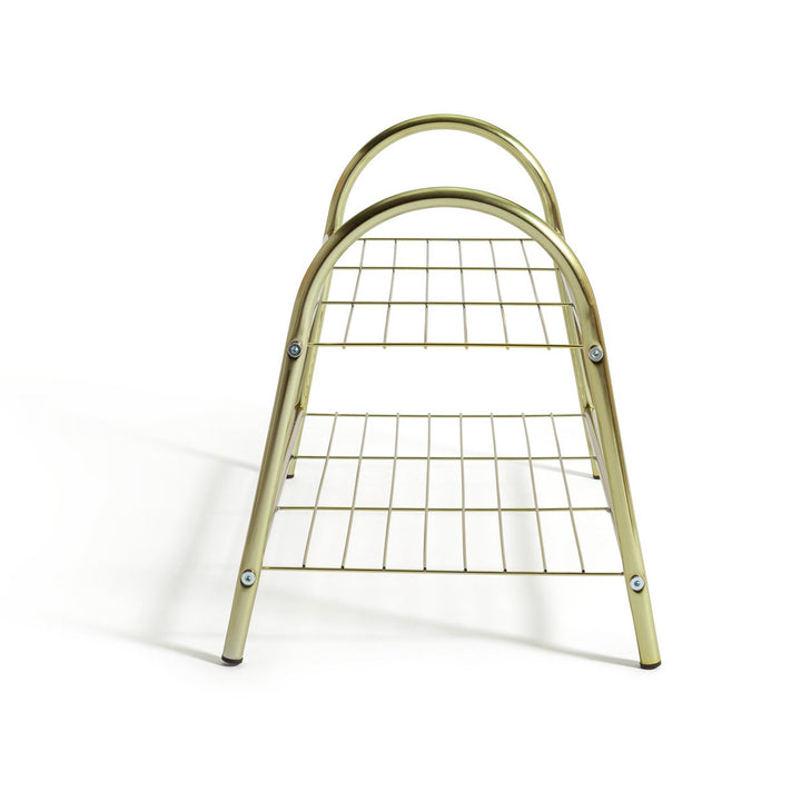 Habitat Boutique 2 Tire Shoe Rack - Gold