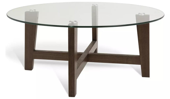 Habitat Zela Round Coffee Table - Walnut