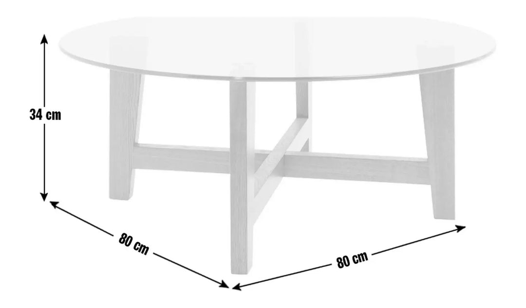 Habitat Zela Round Coffee Table - Walnut