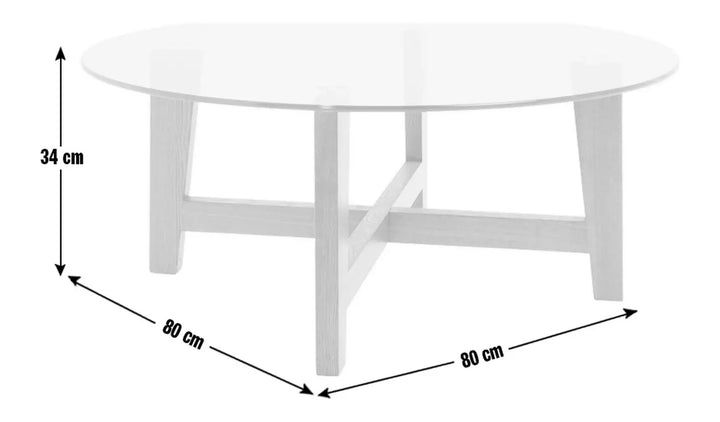 Habitat Zela Round Coffee Table - Walnut