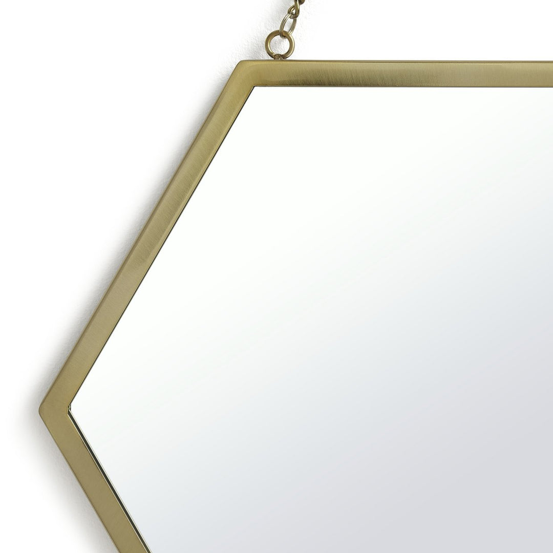 Habitat Hexagon Metal Hanging Mirror - Gold