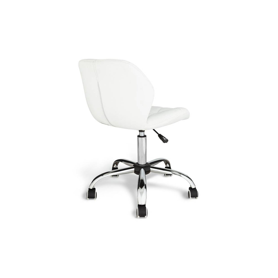 Home Boutique Faux Leather Office Chair - White