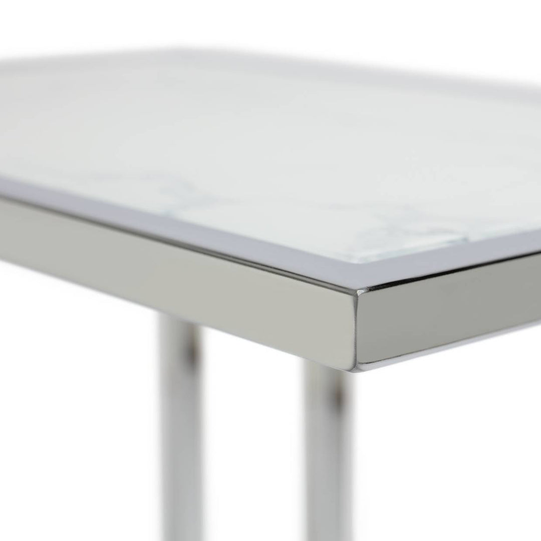 Home Boutique C Shaped Table - Marble Effect