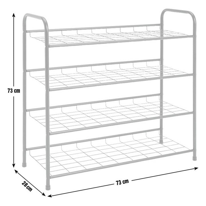 Home Jorn 4 Shelf Shoe Storage Rack - Black