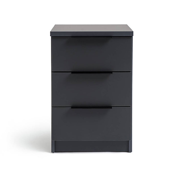 Home Hallingford 3 Drawer Bedside Table - Anthracite