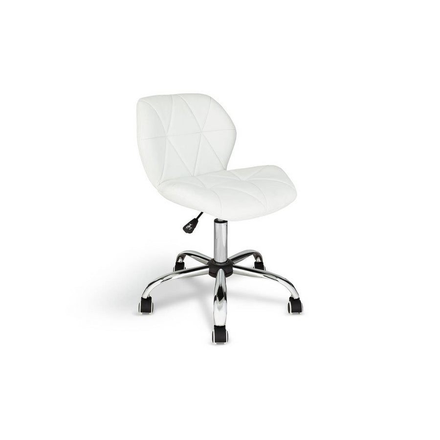 Home Boutique Faux Leather Office Chair - White