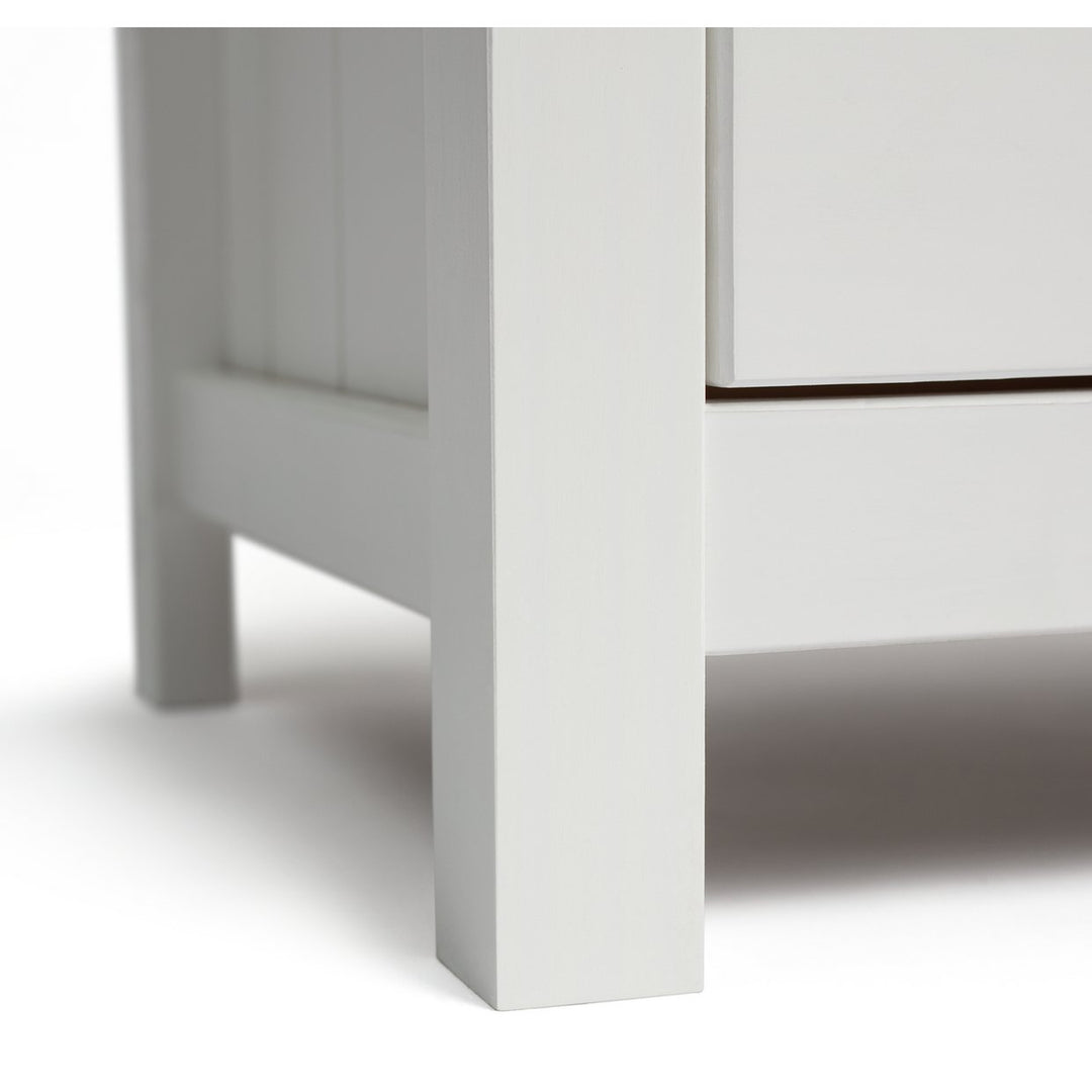 Home Scandinavia 3 Drawer Bedside Table - White