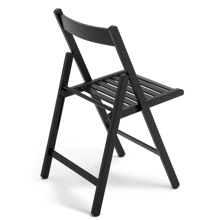 Habitat Solid Wood Folding Chair - Black