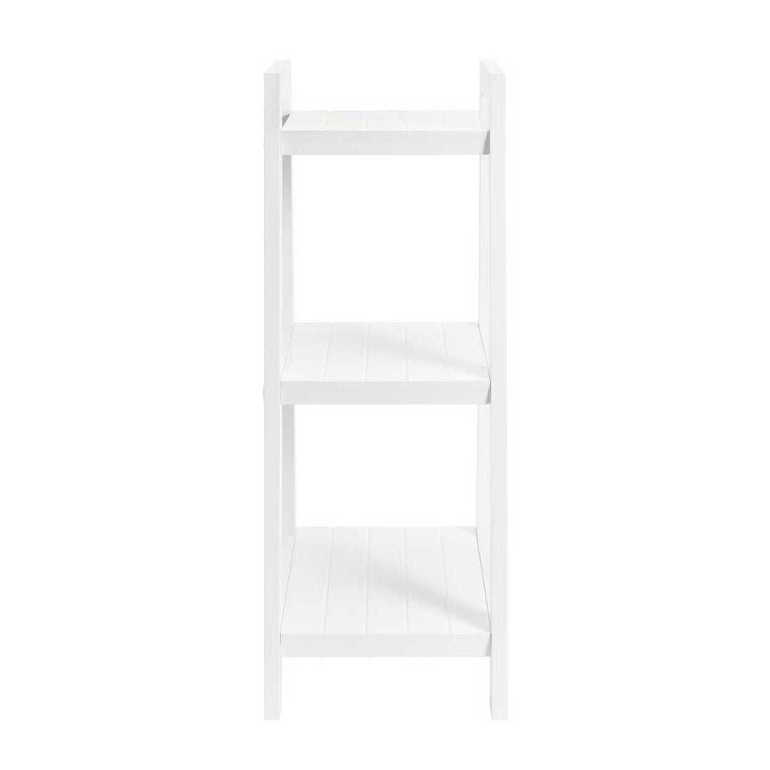 Home 3 Tier Tongue & Groove Bathroom Shelves - White