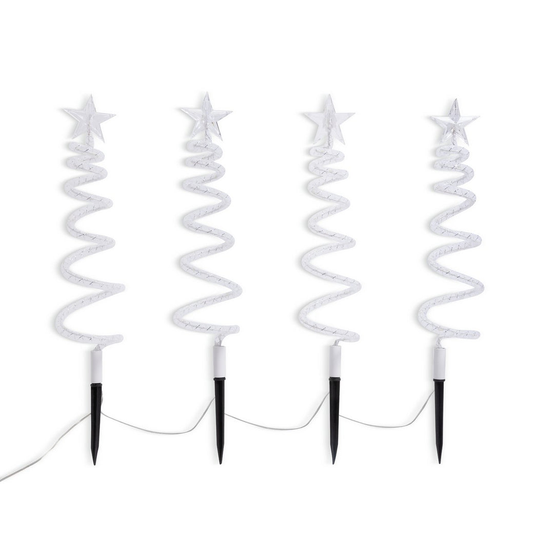 Habitat Pack of 4 Christmas Spiral Tree Path Finder Lights