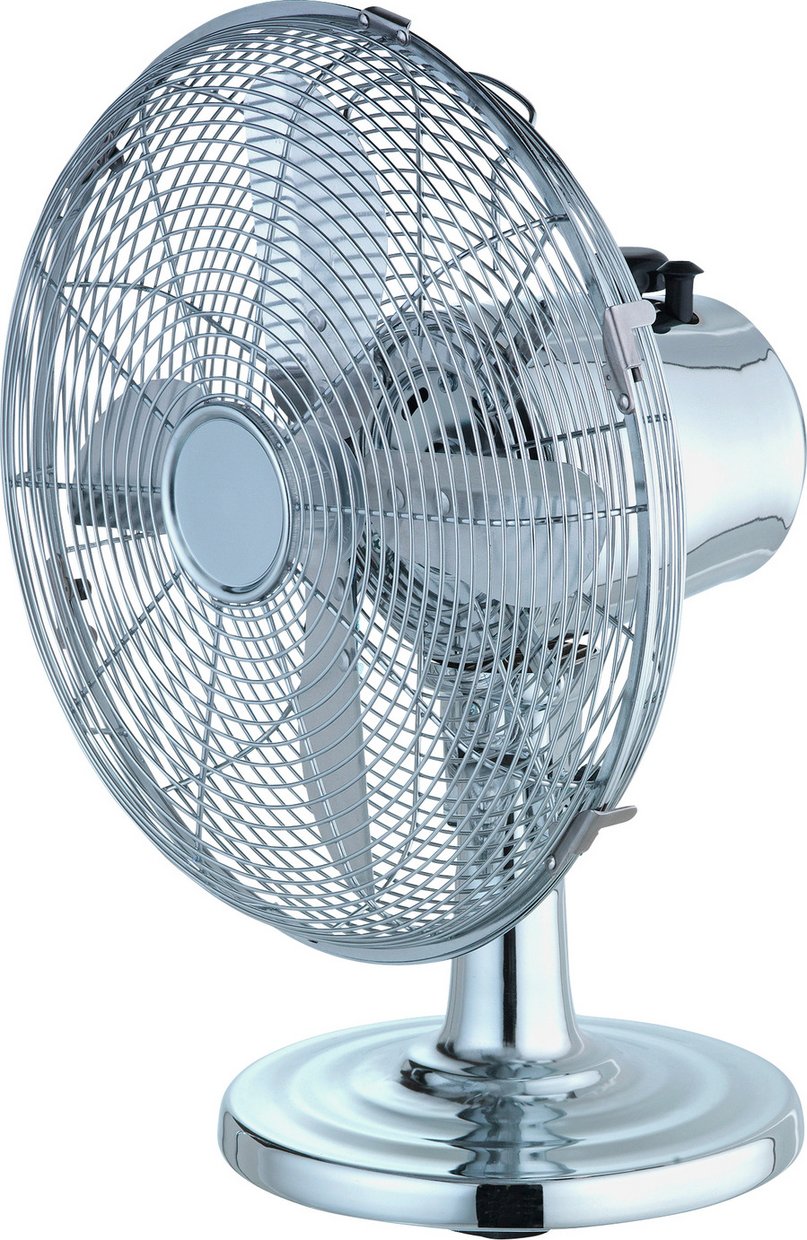 Challenge 12 Inch Oscillating Desk Fan - Chrome 