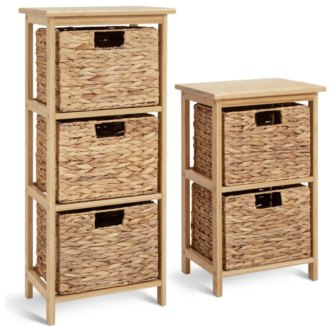 Habitat 2 & 3 Drawer Bathroom Storage Unit - Bamboo