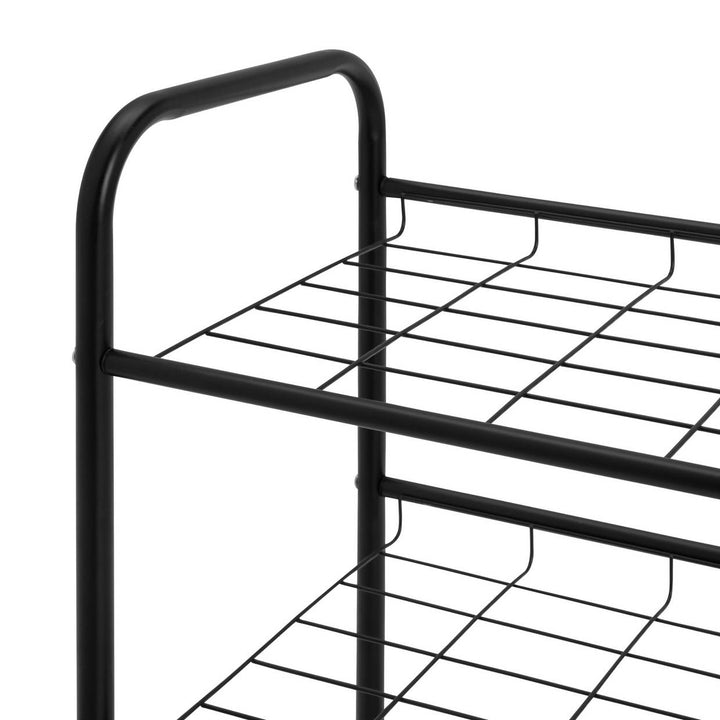 Home Jorn 4 Shelf Shoe Storage Rack - Black