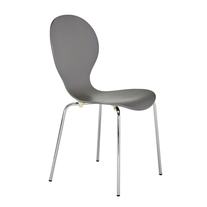 Habitat Bentwood Metal Dining Chair - Jet Grey