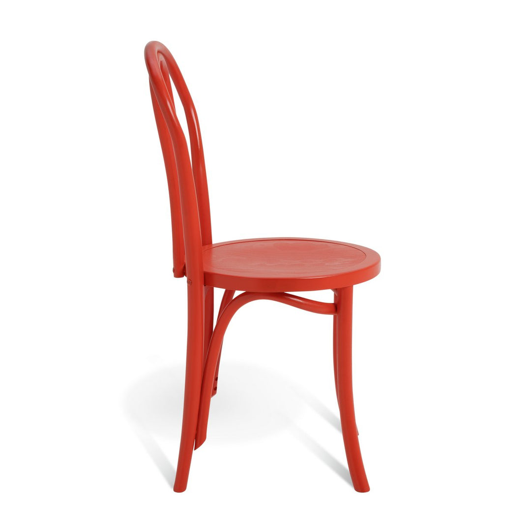 Habitat 60 Larsa Pair of Solid Wood Dining Chairs - Red