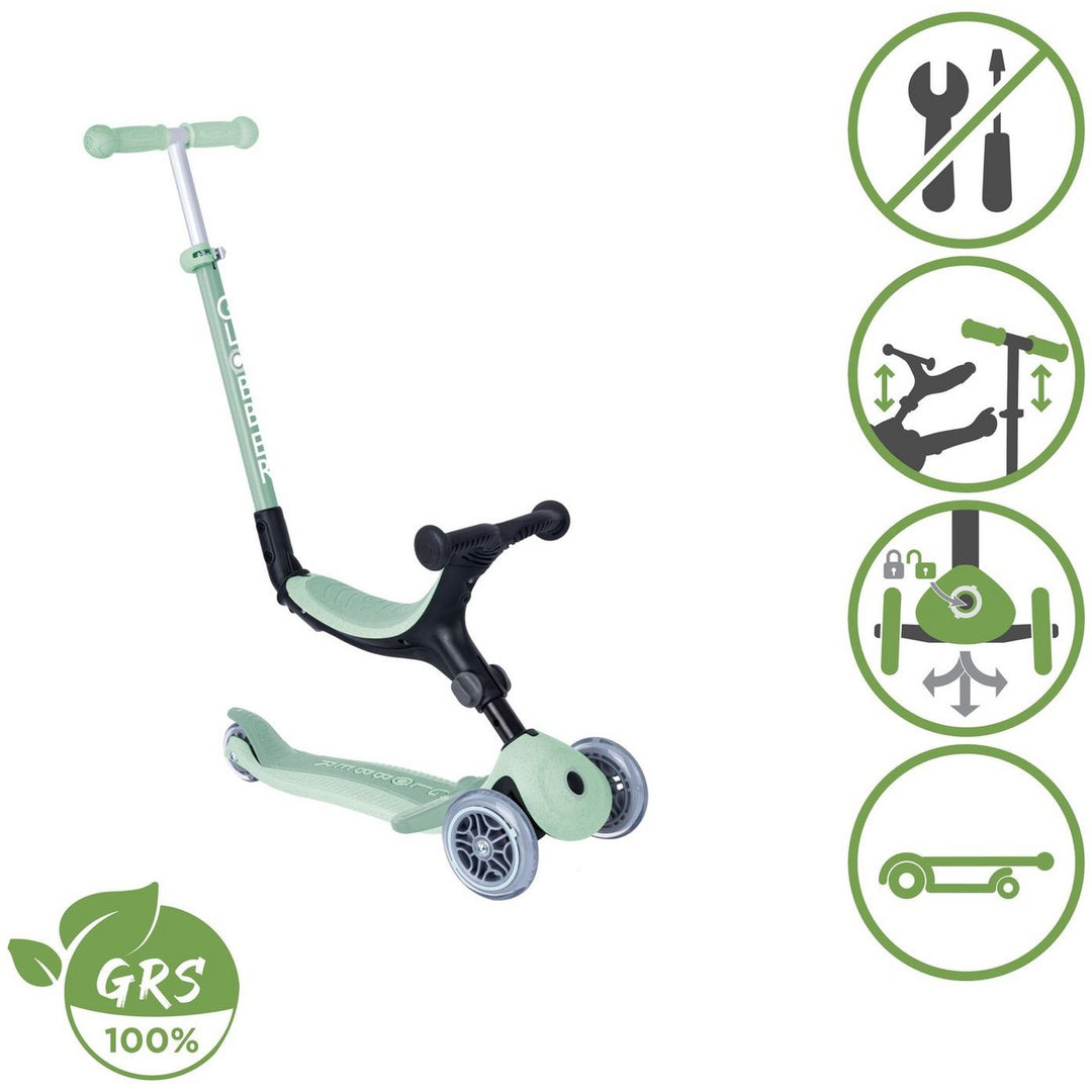 Globber Go Up Ecological Foldable Scooter - Pistachio