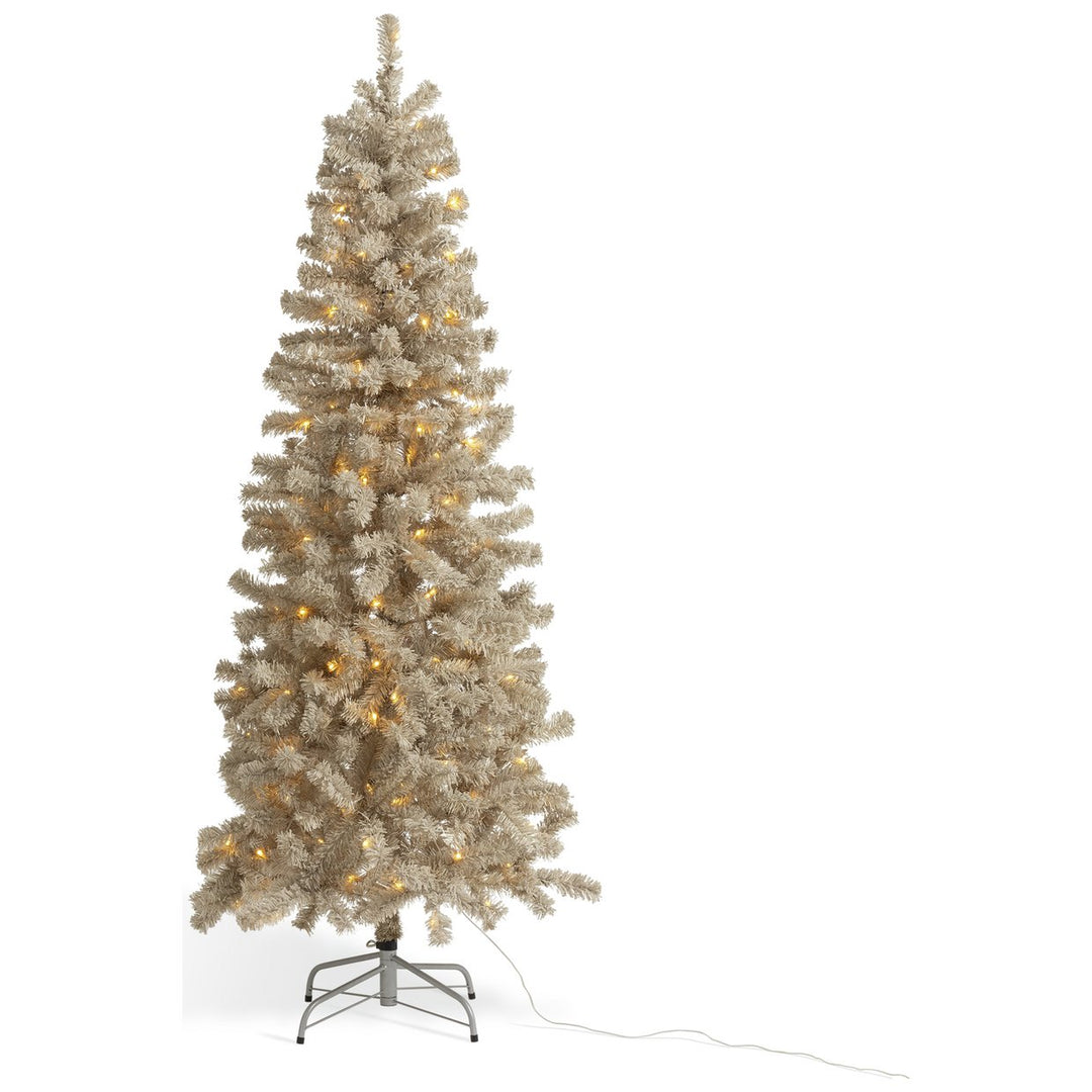 Habitat 6ft Pre lit Snowy Christmas Tree - Beige